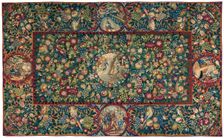 Table Carpet (Depicting Scenes from the Life of Christ), Netherlands, 1600/50. Creator: Unknown