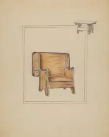 Table (Bench or Chair Combination), 1935/1942. Creator: Bertha Stefano