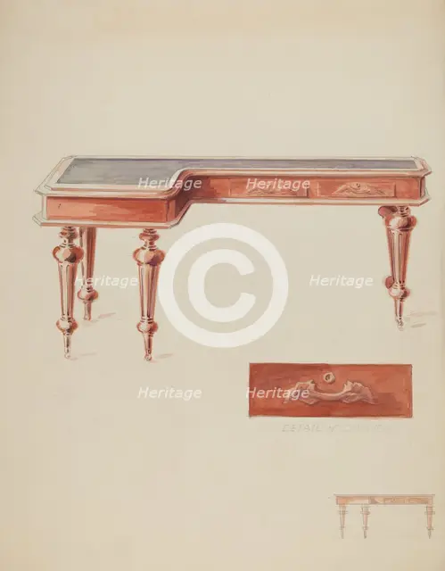 Table, c. 1936. Creator: Hebilly West.
