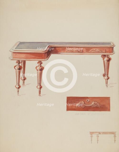 Table, c. 1936. Creator: Hebilly West.