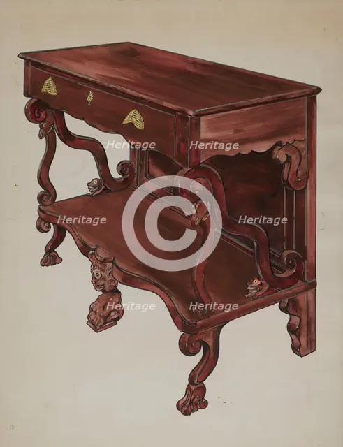 Table, c. 1936. Creator: Sebastian Simonet.