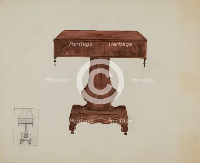 Table, c. 1937. Creator: Edna C. Rex.
