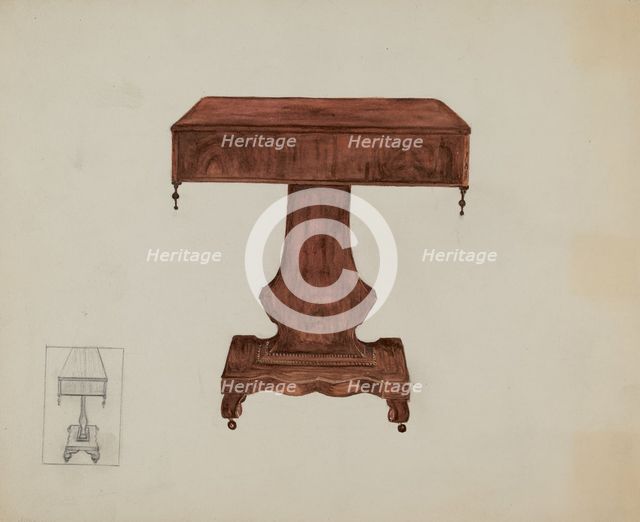 Table, c. 1937. Creator: Edna C. Rex.