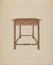 Table, c. 1937. Creator: Frederick Jackson