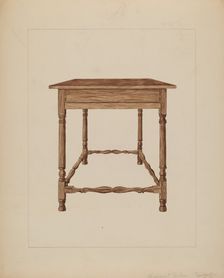 Table, c. 1937. Creator: Frederick Jackson