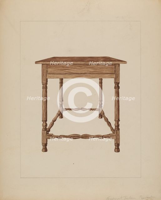 Table, c. 1937. Creator: Frederick Jackson.