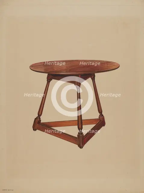 Table, c. 1937. Creator: Harry Eisman.