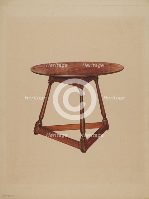 Table, c. 1937. Creator: Harry Eisman.