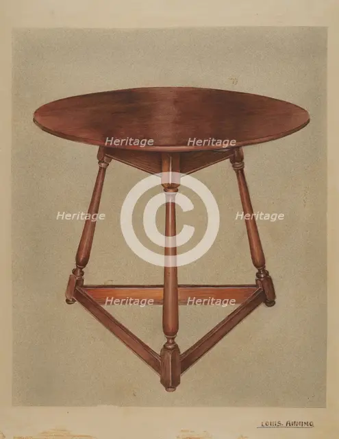 Table, c. 1937. Creator: Louis Annino.