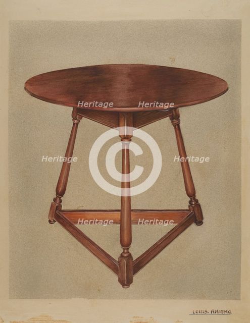 Table, c. 1937. Creator: Louis Annino.