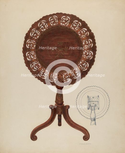 Table, c. 1939. Creator: Charles Bowman.