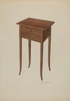 Table, c. 1940. Creator: Jack Williamson