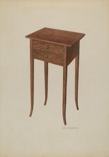 Table, c. 1940. Creator: Jack Williamson