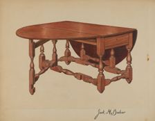 Table, c. 1940. Creator: Jack Bochner