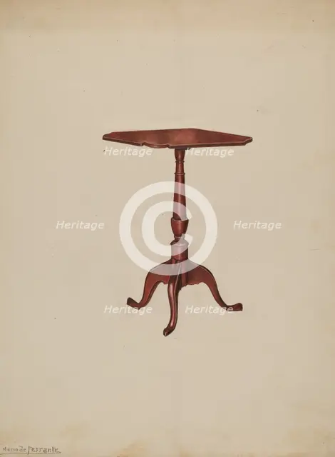 Table, c. 1940. Creator: Mario De Ferrante.