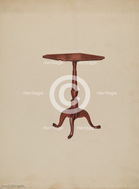 Table, c. 1940. Creator: Mario De Ferrante.