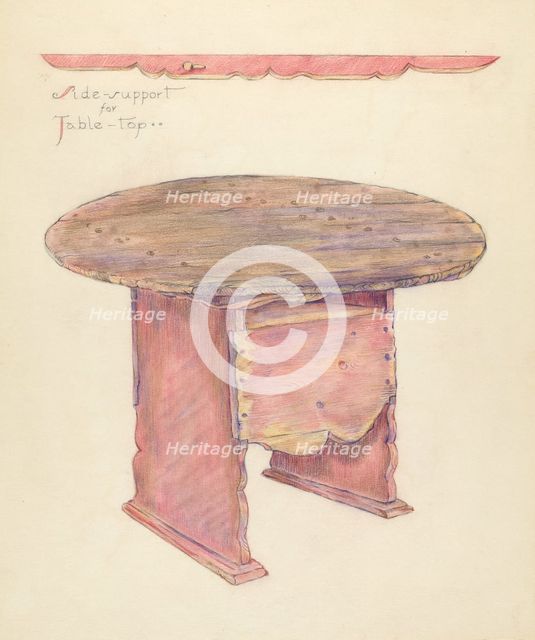 Table, c. 1953. Creator: Unknown.