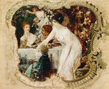 Table delights. Study for the Municipal Theater in Karlovy Vary. Creator: Klimt, Gustav (1862-1918)