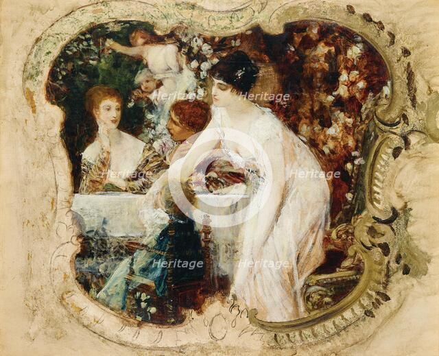 Table delights. Study for the Municipal Theater in Karlovy Vary. Creator: Klimt, Gustav (1862-1918).