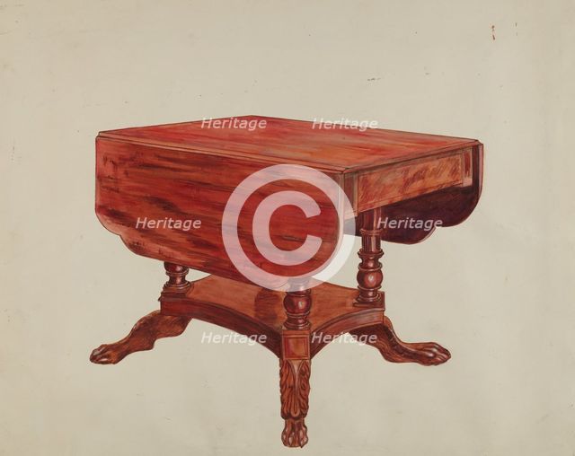 Table-drop Leaf, 1935/1942. Creator: Unknown.
