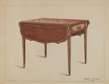 Table (Drop-leaf), 1936. Creator: Nicholas Acampora