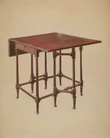 Table (Drop-leaf), c. 1936. Creator: Bernard Gussow