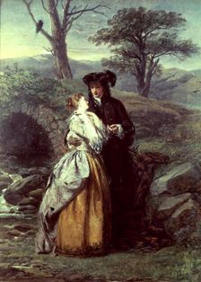 Table entitled The Bride of Lammermoor Walter Scott novel that inspired Donizetti's opera Luci…