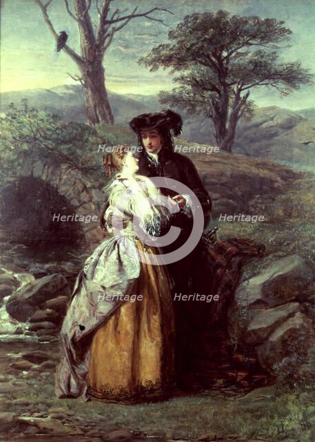 Table entitled 'The Bride of Lammermoor' Walter Scott novel that inspired Donizetti's opera 'Luci…