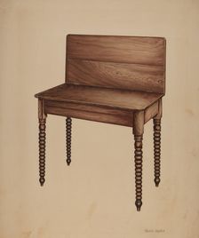 Table - Folding Top, c. 1940. Creator: Harold Oldfield