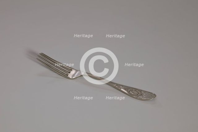 Table fork used by Lavinia Whiteside Carrington, after 1867. Creator: Hall & Elton.