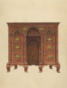 Table (Knee Hole), 1935/1942. Creator: Filippo Porreca