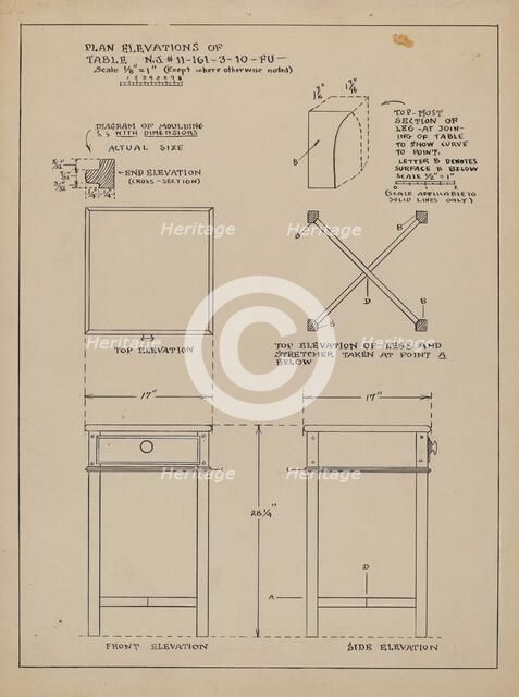 Table (Occassional), c. 1936. Creator: Francis Law Durand.