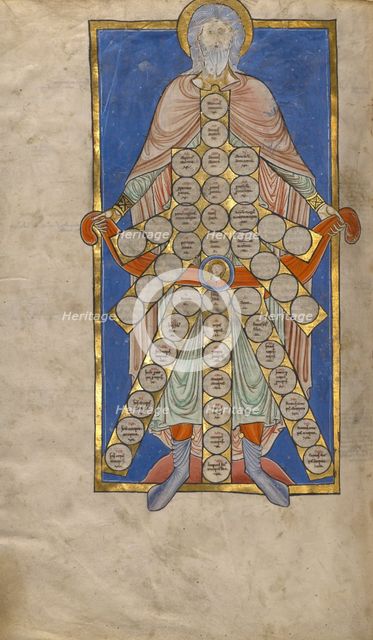 Table of Consanguinity; Decretum, about 1170-1180. Creator: Unknown.