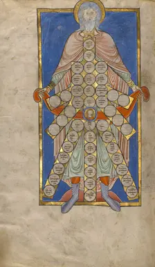 Table of Consanguinity; Decretum, about 1170-1180. Creator: Unknown