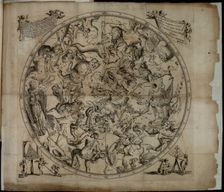 Table of the constellation of the Northern Hemisphere (Firmamentum Sobiescianumsive Uranographia). Artist: Hevelius, Johannes (1611-1687)