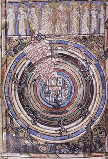 Table of the Spheres between Heaven and Hell, with the Fallen Angels becoming Devils, 1340-1350. Creator: Unknown