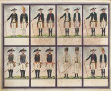 Table of uniforms of the troops of Paul I., Gatchina, 1793-1796