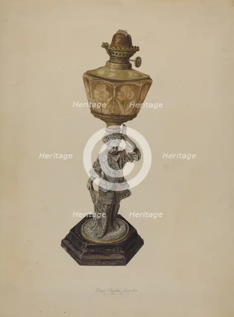 Table Lamp, 1939. Creator: Lloyd Charles Lemcke.