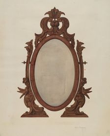 Table Mirror, 1935/1942. Creator: Helen Bronson