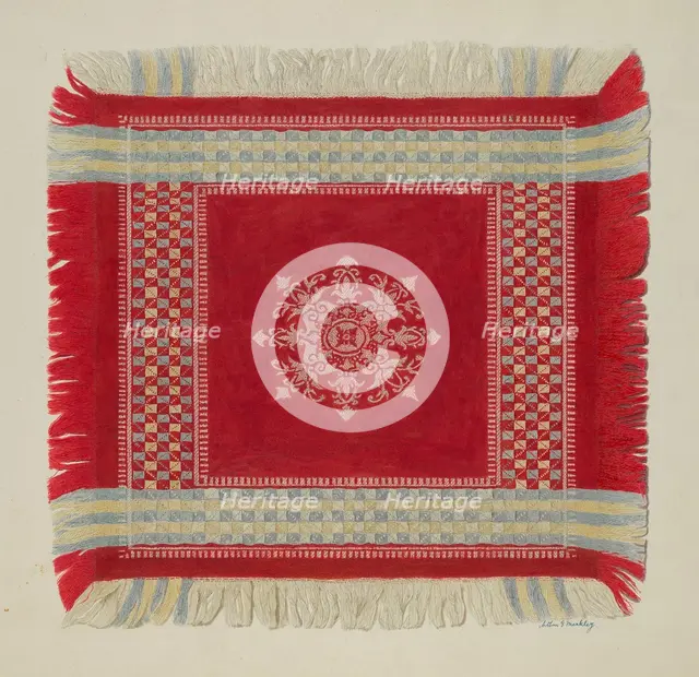 Table Napkin, c. 1940. Creator: Merkley, Arthur G..