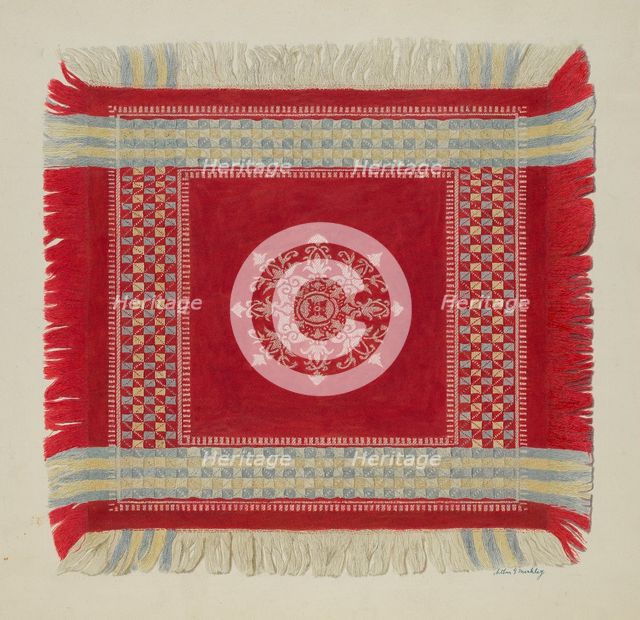 Table Napkin, c. 1940. Creator: Merkley, Arthur G..