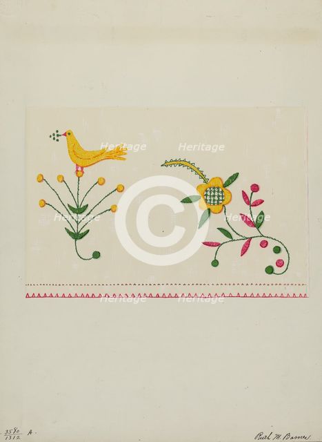 Table Scarf, c. 1937. Creator: Ruth M. Barnes.
