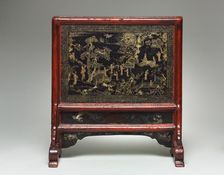 Table Screen: The Peach Blossom Spring, Land of the Immortals, 14th Century. Creator: Unknown