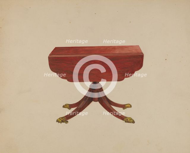 Table Pedestal, 1936. Creator: Arthur Johnson.