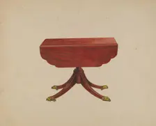 Table Pedestal, 1936. Creator: Arthur Johnson