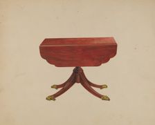 Table Pedestal, 1936. Creator: Arthur Johnson