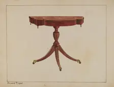Table (Pedestal), c. 1937. Creator: Bernard Krieger