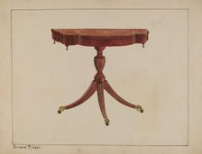 Table (Pedestal), c. 1937. Creator: Bernard Krieger