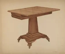 Table (pedestal), c. 1940. Creator: LeRoy Griffith