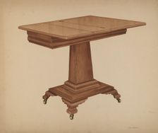 Table (pedestal), c. 1940. Creator: LeRoy Griffith